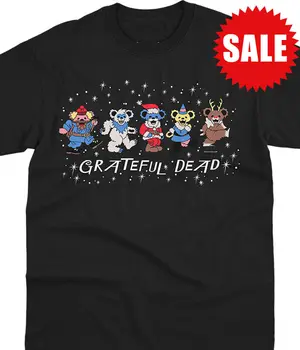 Группа Grateful Dead, Счастливого Рождества, черная футболка D780E78 с длинными рукавами