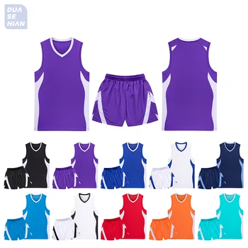 Баскетбольная майка с узкими плечами в американском стиле, одежда для взрослых и детей, спортивные жилеты, мужские комплекты баскетбольной майки с принтом номеров