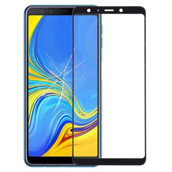 Для Samsung Galaxy A7 2018/A750 Внешний стеклянный объектив переднего экрана с оптически прозрачным клеем OCA