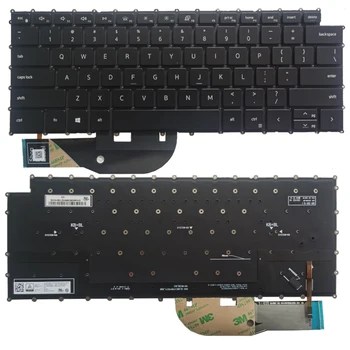 НОВАЯ клавиатура для ноутбука DELL XPS 9500 9700 US keyboard черная с подсветкой Без рамки