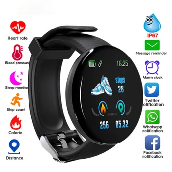 Смарт-часы, круглые, для измерения артериального давления, пульса, мужские фитнес-трекеры, умные часы Android IOS, женские Спортивные Электронные часы