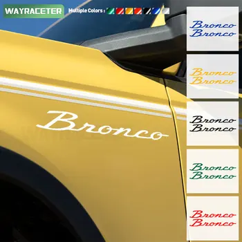 2 Шт Светоотражающая Наклейка на Боковое крыло, Графическая Виниловая наклейка на стойку багажника для Ford Bronco Sport 2022 2024 2023 Аксессуары