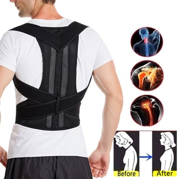 Рубашка для поддержки спины, корректирующая осанку, Регулируемый корректор осанки, поддерживающий спину, облегчающий боль в спине, пояс для поддержки спины, Мужской Женский