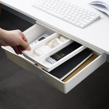 Домашний Скрытый ящик для хранения канцелярских принадлежностей на рабочем столе, Креативный Держатель для ручки на дне офисного стола, держатель для ручки на дне студенческого стола