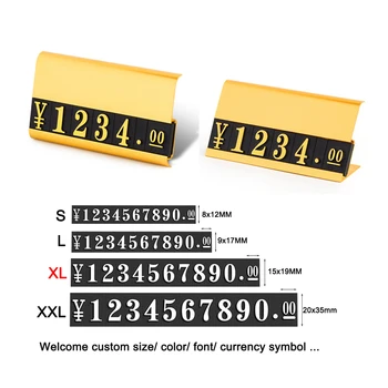 15x19mm XL Number Cube Counter Sign Stand Этикетка-Ценник Pricemarker Арабский Ценник Регулируемая Цифра Для Розничного Магазина |Пользовательского Логотипа