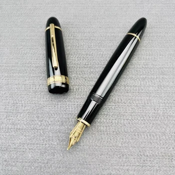 Цельнометаллическая авторучка Montefiore, черная деловая ручка с тонким пером, практикующая каллиграфию, впитывающая чернила, безуглеродная ручка для подписи