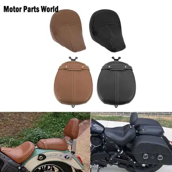 Мотоциклетное кожаное сиденье заднего пассажира, Переднее сиденье водителя, Черное / коричневое Для Indian Scout 15-20, Scout Sixty 16-2020