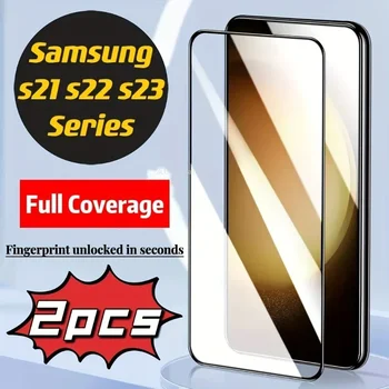 3шт Закаленное Стекло 9H HD для Samsung Galaxy S23 Ultra S22 Plus S21 S20 Ultra S8 S9 Защитные Пленки
