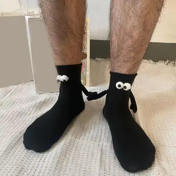 Мужские и женские носки для рук с забавными магнитными всасывающими 3D куклами, носки для пары, высокоэластичные носки со средней трубкой