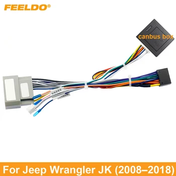 FEELDO 10Set Автомобильный 16-контактный Жгут проводов Android С Canbus Для Jeep Wrangler JK (2008-2018) Установка Стереосистемы Вторичного рынка