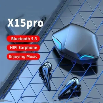 TWS X15pro Беспроводные наушники Игровые Bluetooth-наушники с микрофоном, шумоподавлением, высококачественными басовыми наушниками