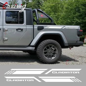 Наклейки на бок багажника для грузовика Jeep Gladiator JT, графика, наклейки в стиле полос, Виниловая обложка, Автонастройка, аксессуары для DIY
