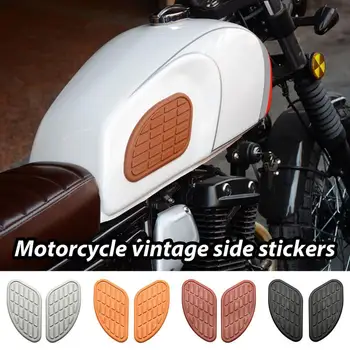 Универсальная накладка на топливный бак мотоцикла, Боковая наклейка на бензобак, защита коленного сустава, Винтажные боковые панели для большинства мотоциклов
