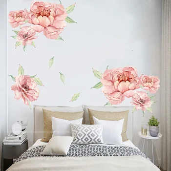 Великолепная наклейка в виде цветка на стену для прикроватной тумбочки в спальне, стены гостиной, стены с телевизором, Красочный макет для придания романтики