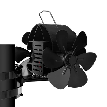 Вентилятор для плиты DY4206 без электричества Бесшумный дымоходный вентилятор для печной трубы Эффективный тепловой вентилятор для камина Вентилятор печи