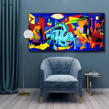 Крупногабаритные картины Пикассо на холсте, принты, плакаты, Абстрактные красочные настенные рисунки для домашнего декора гостиной