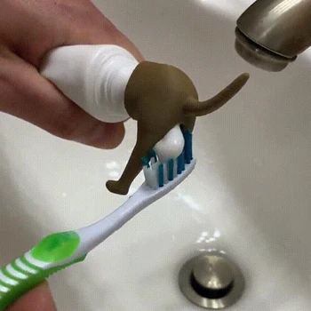 Насадка для зубной пасты Funny Dog Butt, креативная соковыжималка для зубной пасты, Аксессуары для ванной комнаты, дозатор зубной пасты для детей и взрослых