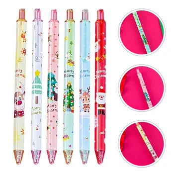 24 шт Шариковая ручка Рождественские гелевые рабочие ручки для студентов, пишущие Пластиковые призовые подарки