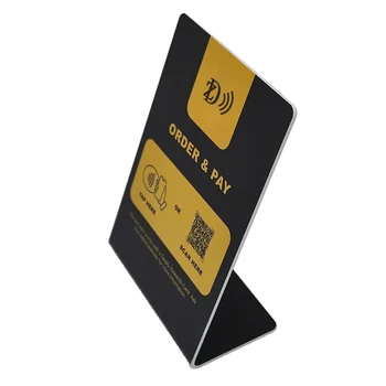 По индивидуальному заказу.продукт.Обзор Google Меню Онлайн NFC подставка для печати ПВХ карта ресторанного стола RFID меню