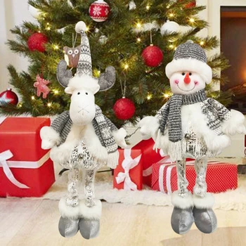 Рождество для куклы, убирающийся снеговик, рождественские фигурки лося, подарок для детей, Рождественское украшение для рабочего стола, праздничный декор для фестиваля