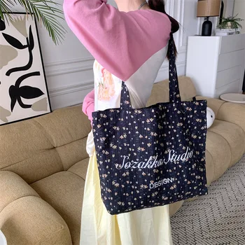 Youda, новый стиль, модная сумка из полиэстеровой ткани, женская винтажная сумка с цветочным рисунком, большие повседневные сумки для покупок