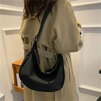 Новая модная женская сумка-мессенджер, модные сумки-мессенджеры большой емкости, повседневная сумка-тоут из легкой ткани Оксфорд, простая сумочка для клецек