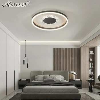 Простые светодиодные потолочные люстры, классические для спальни, гостиной, кабинета, потолочный светильник, украшение дома, гостиничный блеск, внутреннее освещение