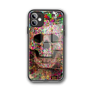 Темный череп Ужасный Чехол Для Телефона Из Закаленного Стекла Для iPhone 12 Pro Max Mini 11 Pro XR XS MAX 8 X 7 6S 6 Plus SE 2020 case