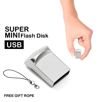 Супер мини металлические USB-флешки 64 ГБ, креативные бизнес-подарки, карта памяти, Черная ручка, Серебряные устройства хранения