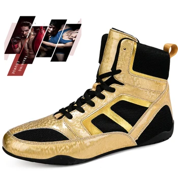 Профессиональные боксерские ботинки, пары, легкая борцовская обувь, мужская спортивная обувь с высоким берцем, боксерские ботинки нейтрального бренда