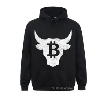 Bitcoin Bull Винтажный логотип HODL Инвестор Трейдер Подарок BTC Простые Мужские свитшоты Толстовки с длинным рукавом Одежда для фитнеса