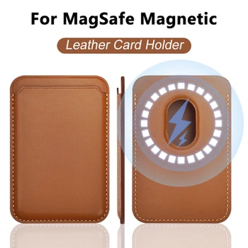 Для Magsafe Кожаный Магнитный Чехол-Бумажник Для iPhone 14 12 15 13 Pro Max Чехол-Сумка Для Магнитных Карт Samsung S23 S22 Ultra Аксессуар